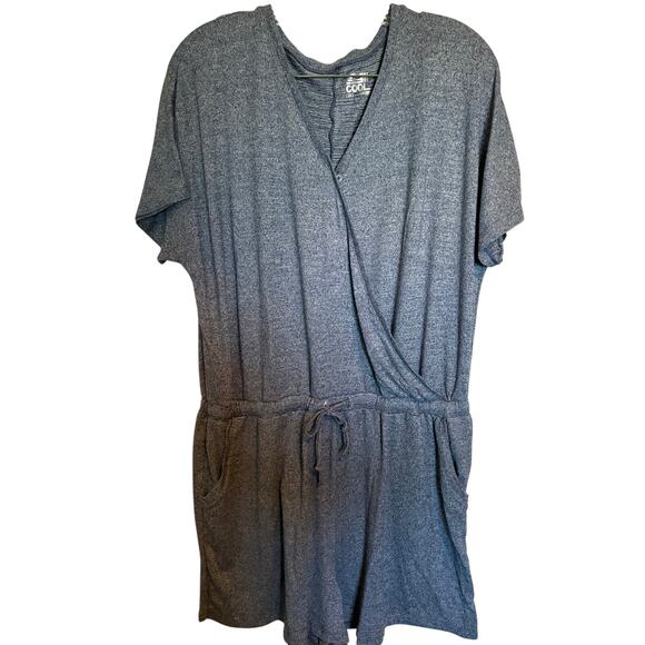32 DEGREES Women's Soft Comfy Romper Quick Dry Stretch Comfort, Blue Large - Picture 1 of 7
